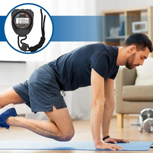 Sport Timing Watch, Time Counter Watch | Time Counter Professional Home Gym Watch,Pas de Bruit Élèves Athlètes Arbitre Date Horloge Calendrier Display Timer pour Courir, Natation – Image 3
