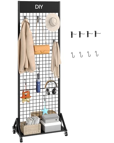 CHOEZON Grid Wall Panel, 2’ x 5.7’ Ft Floor Standing