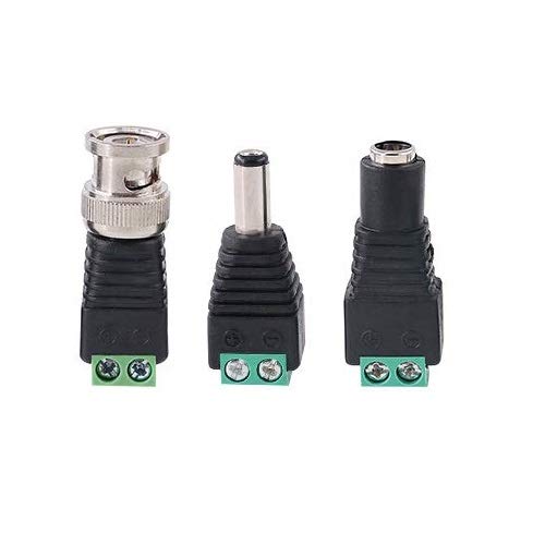RIVER FOX 1 Set(1 Male DC+1 Female DC+1 Male BNC) 5.5mm x 2.1mm Male Female DC Power Connector, BNC Male Baloon Connector for Led Strip CCTV Security Camera Cable Wire Ends Plug Barrel Adapter (B0837XHGPM) Amazon Price History, Amazon Price Tracker