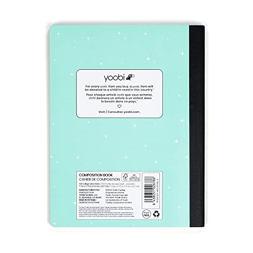 Yoobi | Composition Notebook | College Ruled Paper | Printed Variety Pack (Mint Twinkle) #TOP5