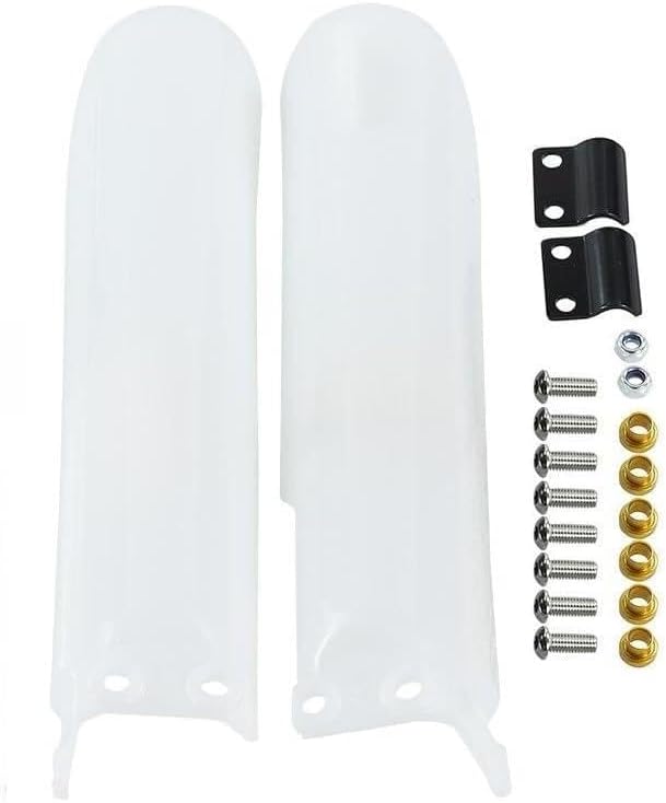 Front Shock Absorber Protector Cover for 110–160cc Dirt Bikes – Off-Road Suspension Guard Compatible with TTR, CRF & KLX Models,(White (27 Cm Long))
