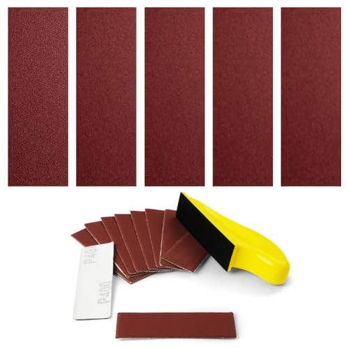 URAQT Profi Schleifpapier Set, 131 Stück Nass und Trocken Sandpapier mit 90x30 mm Schleifklotz, Körnung 40/60/80/100/120/150/180/240/320/400/600/800/1000, für Holz, Metall, Auto, Lack, Stein, Glas