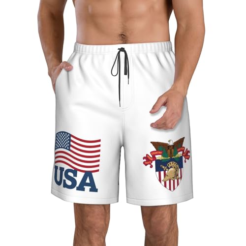 West Point Military Academy West Point Academy Logo Men's Swim Trunks Quick Dry Beach Shorts with Pocket MeshLining