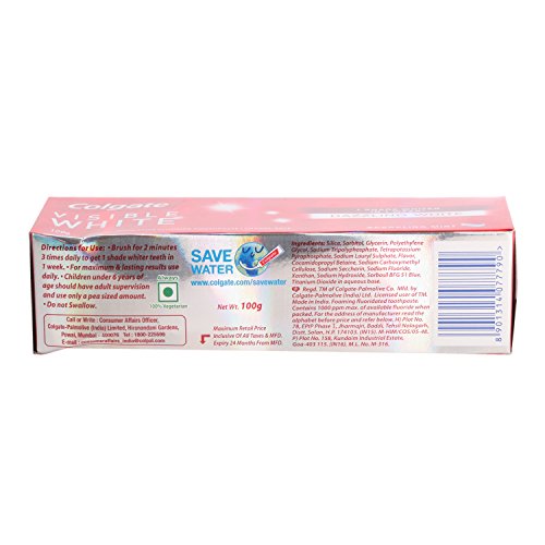 Image of Colgate Toothpaste - Visible White Whitening, 100G Pack