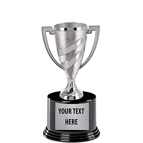 Crown Awards Silver Cup Trophies, 7" Silver Swirl Cup Real
