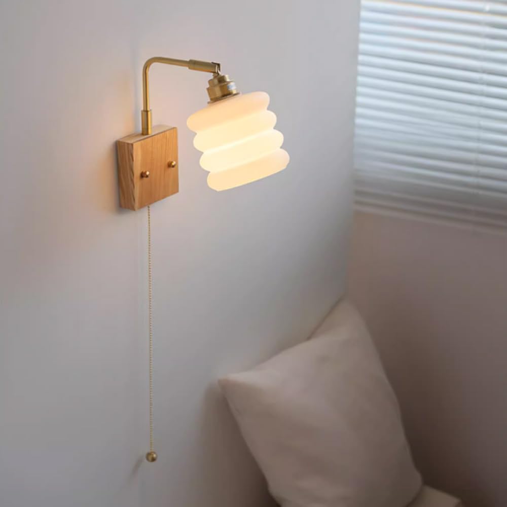 Productores de Pared de Vidrio de Personalidad, Luces de Montura de latón Interior, Accesorio de iluminación de la Cama del Dormitorio japonés, balcón de baño nórdico lámparas Ajustables