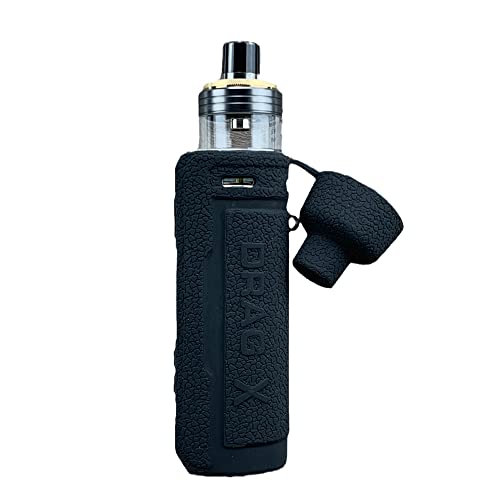 RUIYITECH Texture Case for Voopoo Drag X PNP-X Case Silicone Cover Sleeve Rubber Skin (Black) RUIYITECH Texture Case for Voopoo Drag X PNP-X Case Silicone Cover Sleeve Rubber Skin (Black)