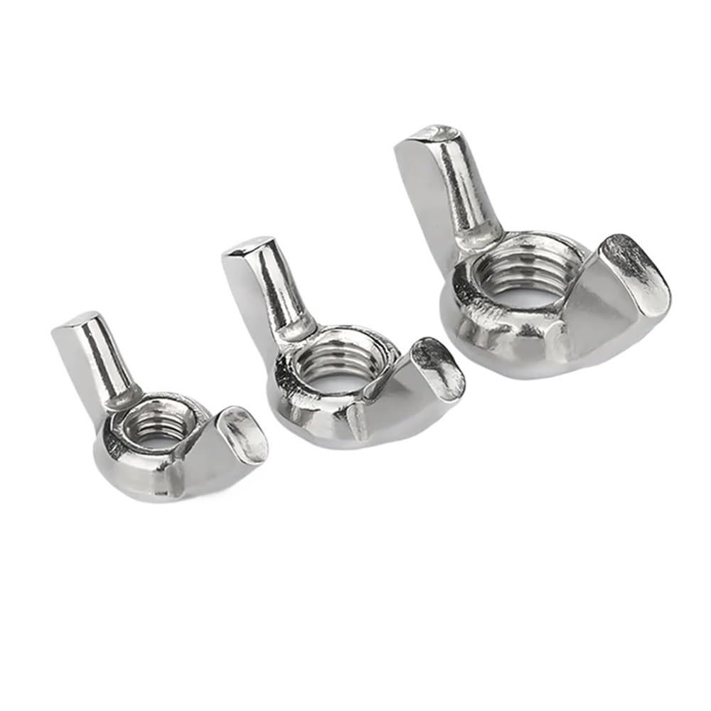 Tuercas De Mariposa M10 Acero Inoxidable | 3 Piezas | Para Máquinas, Electrónica, Bricolaje | Apriete Manual