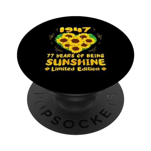77 cumpleaños 77 años de sol amante del girasol nacido en 1947 PopSockets PopGrip Intercambiable