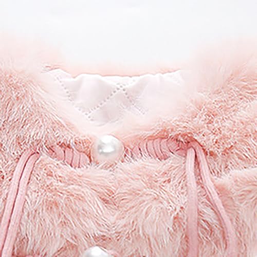 Girls Faux F𝐮r Cute Coats Button S𝐡erpa Trendy Shaggy Jackets Toddler Fall Winter Casual Warm Thick Clothes2