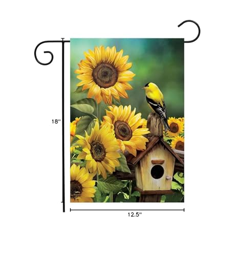 Briarwood Lane G00765 Goldfinch And Sunflowers Summer Garden Flag Birdhouse Floral 12.5 Inch X 18 Inch thumb #4