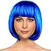 Dasbayla Cosplay Short Straight Bob Wigs With Bangs For Costume Ball Rave Party
