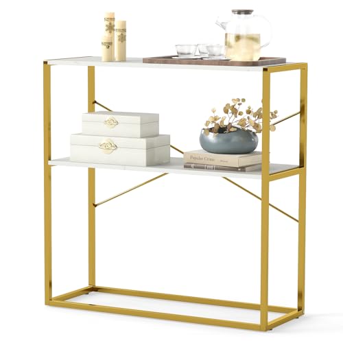 Giantex 36" Console Table, 2-Tier Entryway Table with Open Storage