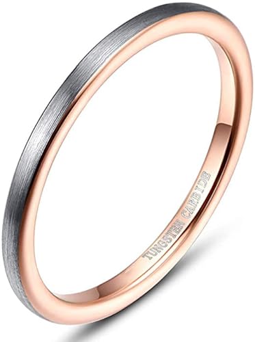 083基地 メンズ リング 指輪 タングステン マットライン 横幅2mm ピンクゴールド 真空メッキ 20号