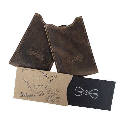 Hide & Groom, Conjunto de 2 capas de pente de cabelo de madeira para padrinhos, casamento, estojo de