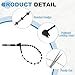 DEFANEX 2000 Pcs Beaded Loop Tie Fasteners, 3 Inch Snap Lock Pin Adjustable Security Beaded Loop Tag Fastener for Paper Prices Product Gift, Black