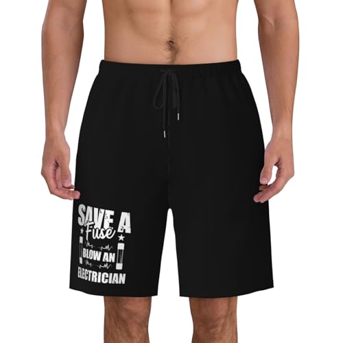 Save Fuse Blow an Electrician Mens Swim Trunks Quick Dry Board Shorts 7" - Hawaii Beach Swimwear4