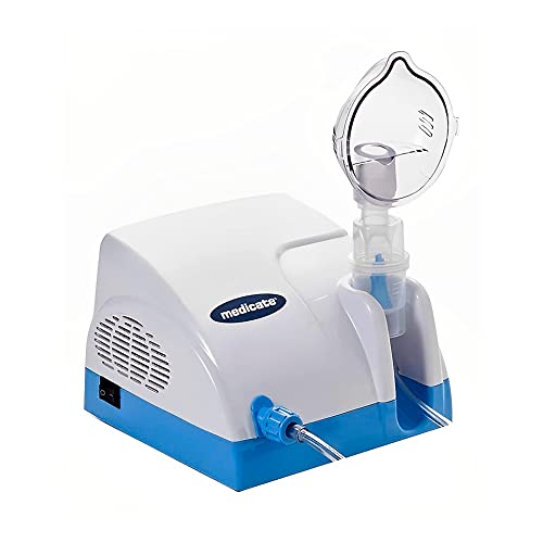 Inalador Compressor MD1000 AZT, Medicate, Azul/Branco