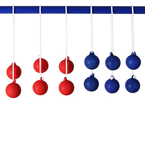 Win SPORTS Ladder Toss Bolo Replacement Set with Carring Case,Made from Hard Golf Balls (6 Pack) - for Outdoor Ladderball Toss and Golf Balls