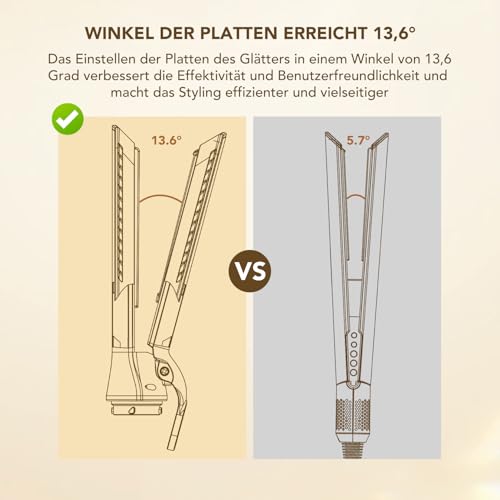 Glätteraufsätze für Dyson Airwrap mit Airflow Technologie ohne heiße Platten für sanftes Haarstyling mit weniger Schäden, Kompatibel mit HS01/HS05/HS08, Kupfer