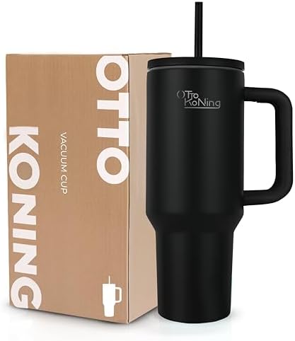 Thermos Travel Mug Otto Koning 40 oz Tumbler with Handle and Stra...