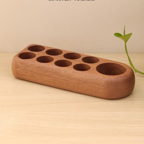 Caja de almacenamiento de labiales y aceites esenciales con diseño de madera para optimizar espacio 6