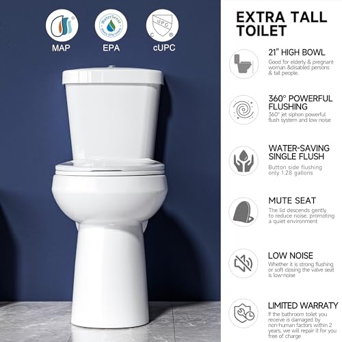 Miuara MA-2489T Extra Tall Toilet 21 Inch thumb #1