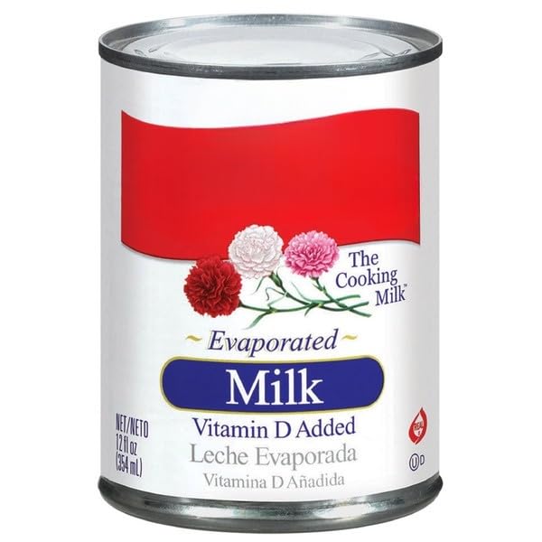 Carnation Evaporated Milk, Vitamin D Added, Rich & Creamy, Ideal for Cooking & Baking, Shelf-Stable Dairy Milk , Adds smooth, velvety consistency to both sweet and savory recipes , Convenient shelf-stable cans ready to use anytime 12 PK × 12 oz For Each .. TOTAL NET WT [ 144 OZ , 9 LB ]