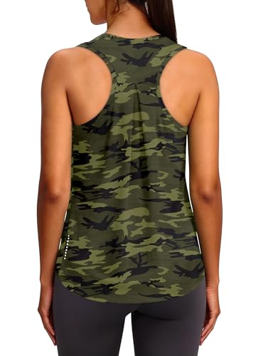 Image of XIEERDUO Tank Top for Women Racerback Sleeveless Workout Tops Loose Fit Yoga Running Gym Shirts for Women