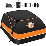 Sailnovo Car Roof Box Waterproof 1000D 470L/16 Feet Cubes Foldable Roof Bag with Hook for Door Mat, Non-Slip Strip, Reflective for Travel and Transport Luggage