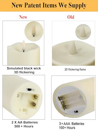 Angelloong MF-03X456 Flickering Flameless Candles, Realistic Led Candles With Remote And Timer thumb #2