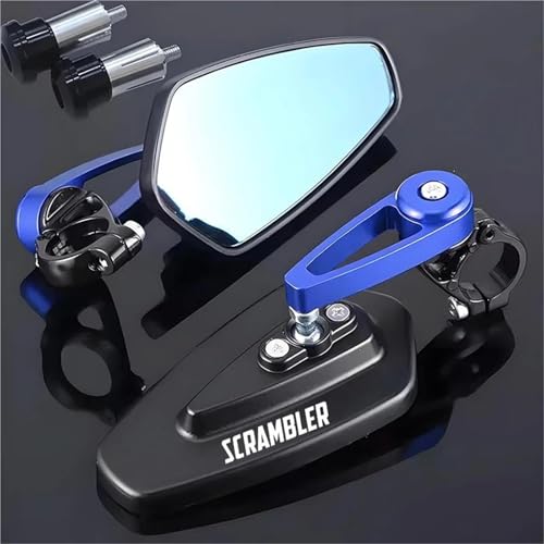 Espejos retrovisores universales de manillar para ampliar visión en moto Scrambler