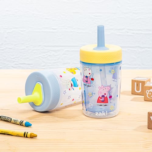 Image of Zak Designs Peppa Pig Capri 9oz Leak-Proof Toddler Straw Cups, 2-Pack