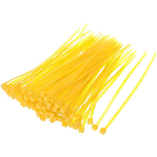 URBEST 1000 Pcs Self Locking Wire Cable Zip, Tie Fasten Wrap 6 Inch Nylon Zip Tie (Yellow)