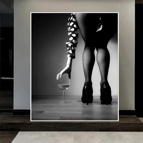 Toile murale de haute qualité artistique en noir et blanc format 60 x 90 cm