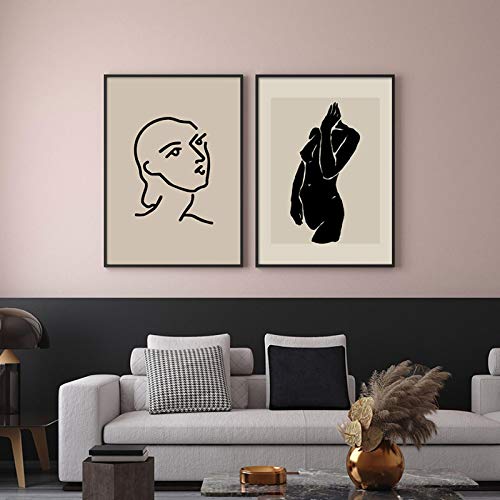 Tableau moderne pour habiller un mur vide salon bohème beige
