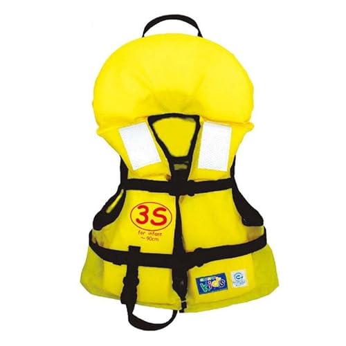 東洋物産 小児用 救命胴衣 TV-12eco 国土交通省型式承認品 TypeA 桜マーク 日本製 ライフジャケット 小型船舶 子供 幼児 キッズ 釣り 川 海 プール 災害 (イエロー, 3S)