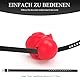 BDSMYOU Neu BDSM Knebel Mund Extrem Silikon Ball Gag Zungenfixierung & Augenbinde Sex Bett,Einstellbar Mundknebel SM für Frauen,SM Augenmaske,BDSMs Spielzeug Extrem Sklavin Fetisch (Rot)