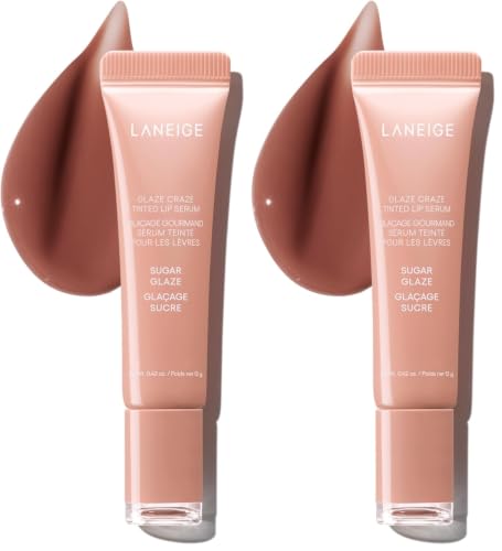 Image of Laneige Glaze Craze Tinted Lip Serum | Plumping, Nourishing Hydration with Polypeptide and Ceramides | Lip Balm for Dry & Chapped Lips |Ultra Glamorous Shiny Lips