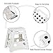 ACKO Folding Step Stool 16 Inch Stool 400 LB Weight Capacity Plastic Foldable Step Stools for Adults and Kids, Folding Stool Suitable for Kitchen, Stepping Stool with Handle White Step Stool 1PC