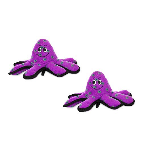 TUFFY - World's Tuffest Soft Dog Toy - Ocean- Squeakers - Multiple Layers. Made Durable, Strong & Tough. Interactive Play (Tug, Toss & Fetch). Machine