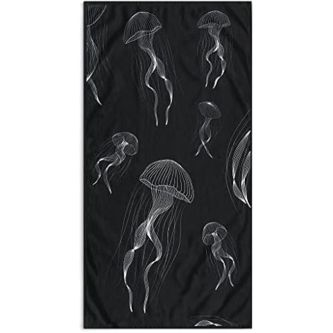 DecoKing Serviette de Plage Jellyfish Cover