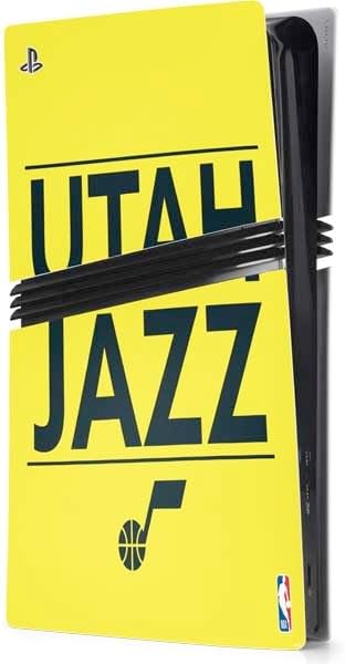 Skinit Decal Gaming Skin Compatible with PS5 Pro Console - Officially Licensed NBA Utah Jazz Retro Palms Design