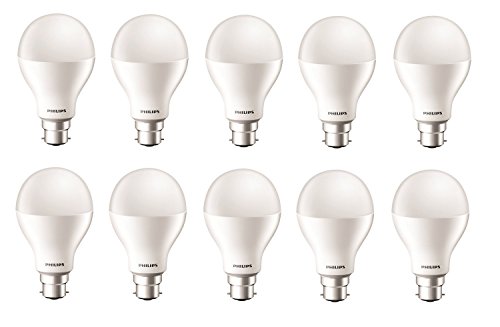 Image of Philips Base B22 17-Watt Glass LED Bulb (Pack of 10, Cool Day Light)