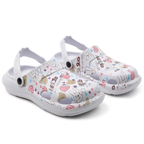 Image of Liberty Lucy&Luke ALEX-K3E Kids Clogs for Boys & Girls | Lightweight Slip-On Clogs - Beige & White | Durable & Soft EVA Sole | Comfortable & Breathable Sandals for Walking, Beach & Every Day Wear