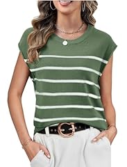 Leaf Green Stripe White