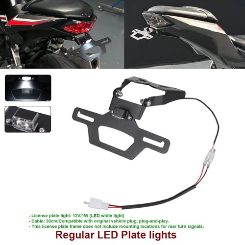 Support de plaque d'immatriculation moto pour remplacer le garde-boue Ninja Z