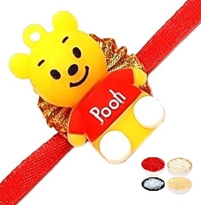 Cute Pooh Kids Rakhi for Baby Boy Brother Bhai Bhaiya Raksha Bandhan with Tikka (B0CF93Z2M8) Amazon Price History, Amazon Price Tracker