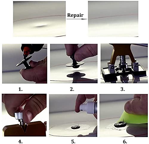 Mookis Dellen Reparaturset Auto Dent Removal, 34PCS Ausbeulwerkzeug mit Goldener Abzieher, Tragbare Tasche und Hammer für Reparatur von Karosseriebeulen