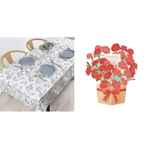 �y��̓��Z�b�g�i�z[�X�^�C���f�R�[��] �e�[�u���N���X ���~�l�[�g �r�j�[�� �h�� �k�� 120cm×150cm ������� ���C���b�N ���m�N���[�� W4804300 +�T�����I ���b�Z�[�W�J�[�h ���� �c���Ԃ���